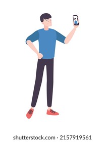 People gadget smart composition with isolated doodle style human character using electronic devices vector illustration