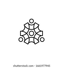 people gear cog cogs logo vector icon illustration	