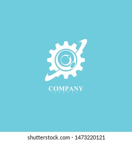 People with Gear logo designs concept vector, Bright Mechanic logo template, best Repair logo symbol