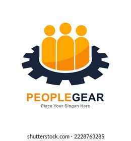Diseño del logo vectorial de la gente. Adecuado para empresas, industrias, sociales y tecnológicas
