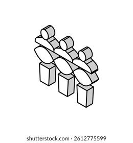 people genetic isometric icon vector. people genetic sign. isolated symbol illustration