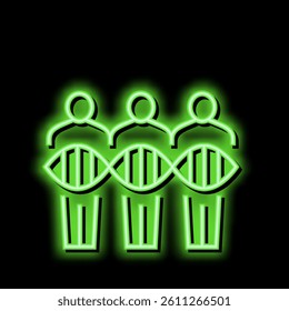 people genetic neon light sign vector. people genetic illustration