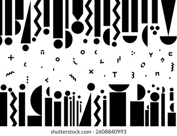People geometric shapes abstract vector illustration design elements