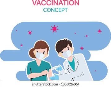People get vaccine to protection from virus.