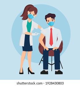 People get vaccines with doctor to protect from viruses.	