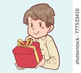 People giving gift