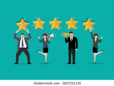 People Giving Review Rating Feedback Feedback Stock Vector (Royalty ...