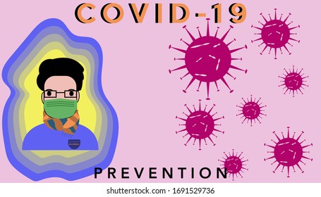 people with glasses using medical mask to prevent from coronavirus transmission. infographic of covid-19 coronavirus prevention. vector illustration