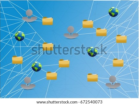 people global storage network link diagram over a light blue background