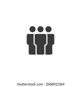 People glyph icon. Simple solid style. Person, group, human, staff, business, pictogram, silhouette, crowd, team, leadership, social, work, office concept. Vector illustration isolated. EPS 10