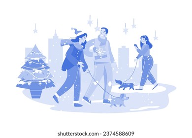 People Go Hang Out On Christmas Night
