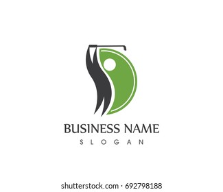 People Golf Logo Design template