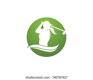 People golf logo design template