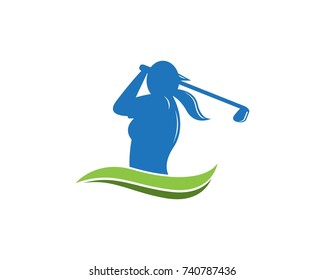 People golf logo design template