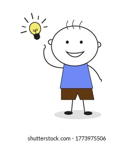 people got idea doodle style illustration vector