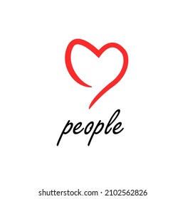 logotipo de grupo de personas Logo de la disponibilidad general de las personas y su interacción con la comunidad a través de la red. Icono de línea simboliza el estado