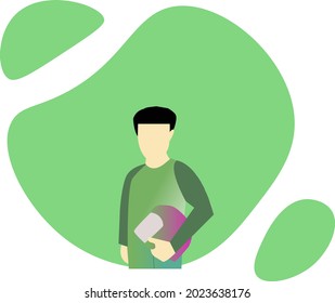 People Grab a Helmet Vector 