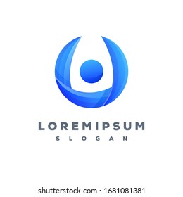 People gradient logo design ready to use