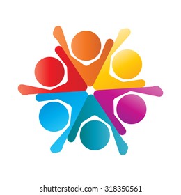 People graphic logo. Teamwork 6 group 