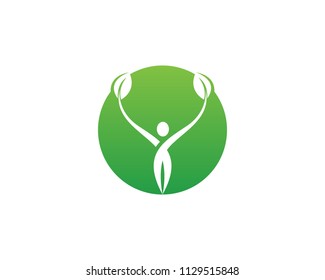 people green leaf ecology nature vector icon
