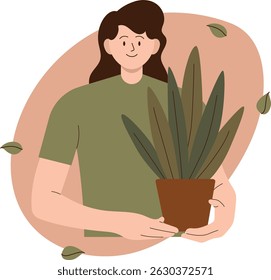 People with Green Lifestyle. Green the Earth. Flat Vector Illustration