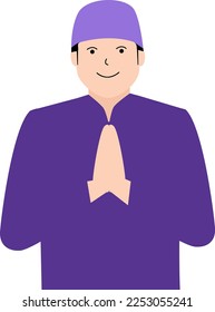gente saluda ilustración vectorial plana. Hombres, vestidos con cuidado, saludan.
