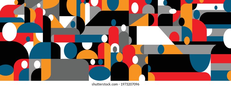 People Group Abstract Vector Background