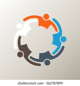  People Group Alliance Logo. Vector graphic design illustration