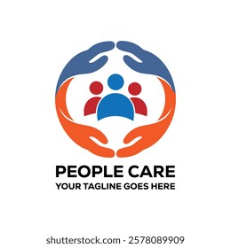 People Group Care Logo Template Design