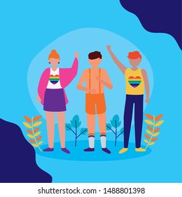 people group celebration queer community lgbtq vector illustration