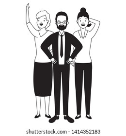 people group characters diversity on white background vector illustration