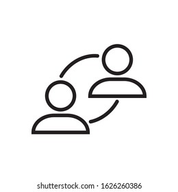 People group connection icon vector design template
