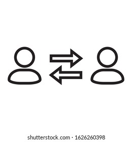 People group connection icon vector design template