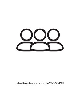 People group connection icon vector design template