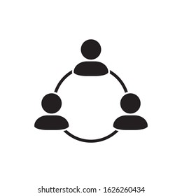 People group connection icon vector design template