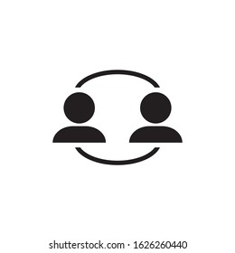 People group connection icon vector design template