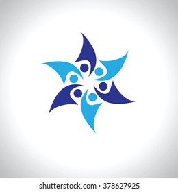 People Group Connectivity Logo. Vector graphic design illustration.this icon also represents friendship, partnership cooperation unity,. Team work idea.