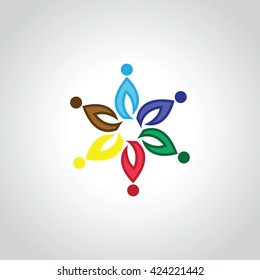 People Group Connectivity Logo. Vector graphic design illustration.this icon also represents friendship, partnership cooperation unity,. Team work idea.