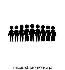People group or crowd icon. Vector.