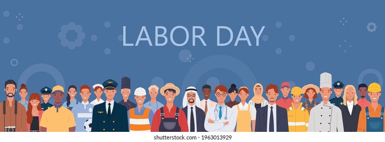People group different occupation set, International labor day. Vector illustration in a flat style