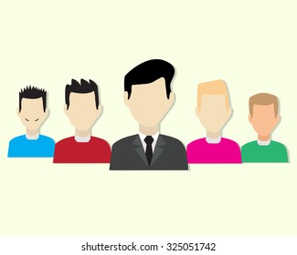 People group flat design vector.