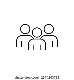 People group icon linear logo isolated