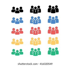 People group icon. Man icon.  Team vector illustration. Business icon. 