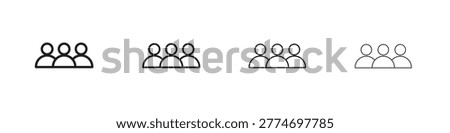 People group icon pack in editable strokes.