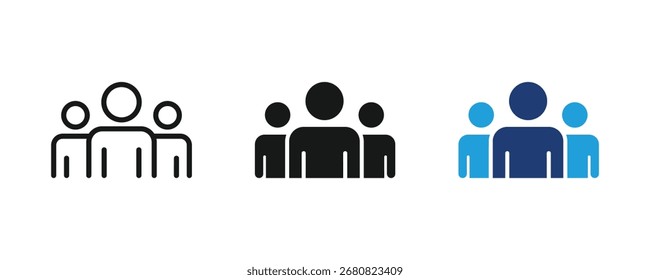Conjunto de iconos de grupo de Personas. Gente de Equipo. Símbolo de perfil de usuario. Conjunto de iconos de Personas. colección de ícono de Equipo. Símbolo de Personas