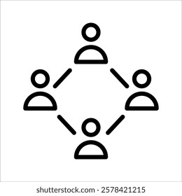 people group icon social sign vector illustration, with a white background.