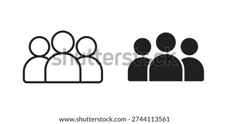 People group icon suitable symbol. Simple stock illustration stock