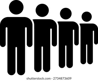 Icono de grupo de Personas. Equipo de obrero. Símbolo de perfil de usuario. Grupo de personas o grupo de usuarios. Símbolo de personas. Vector.