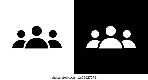People group icon Vector in flat style. Collection silhouettes