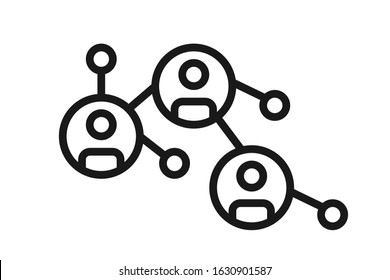 People group icon vector isolated,Social icon. Flat style design. User group network. Corporate team group. Community member icon. Business team work activity. Staff unity icon
